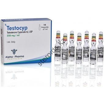 TestoCyp (Тестостерон ципионат) Alpha Pharma 10 ампул по 1мл (1амп 250 мг) - Усть-Каменогорск